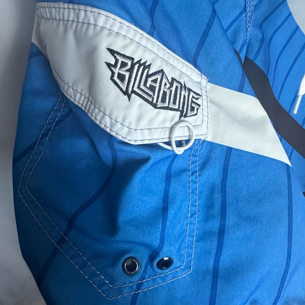 Billabong Blue and Black Board Shorts with Geometric Design - Picture 8 of 9